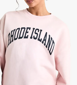 เสื้อสเวตเตอร์ขนแกะโอเวอร์ไซส์ของผู้หญิงผ้าคอตตอน100% ลายพื้นโลโก้ด้านหน้าฤดูใบไม้ร่วง - Product Image 4