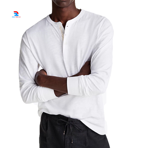 OEM Long Sleeve <b>Henley</b> Tee Shirts Men's Casual Button Down <b>TShirts</b> Top Men Loose Fit Long Sleeve <b>Henley</b> T Shirts Mens - Product Image 6