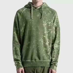 Vente en gros Sweat à capuche imprimé délavé à l'acide Vintage 100% coton Streetwear surdimensionné sans ficelle avec fermeture éclair pour hommes pour l'hiver - Product Image 1