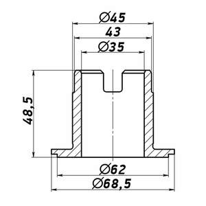 HBZF07* Cubo de Impulsor para ZF 5HP19, Embrague Fijo; 5HP19, Fricción Simple - Product Image 2