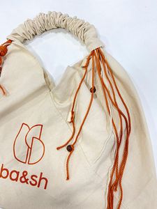 Vintages imprimé rayures fermeture éclair-plus proche coton doublé sacs à main avec franges vente en gros Vintages Shoppers sacs-cadeaux - Product Image 3