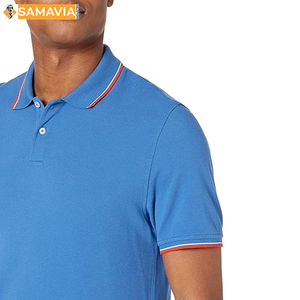 SAMAVIA Unisex impreso tejido Polo moda diseño personalizado Casual manga corta ropa de calle de moda para hombres y mujeres OEM - Product Image 3