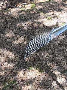 Jardin Aménagement paysager sol plat balayage des feuilles pelouse en acier inoxydable multi-dents télescopique outil agricole dents feuille tombée râteau à gazon - Product Image 3