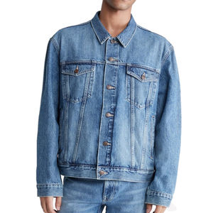 Vestes en jean pour hommes personnalisées en gros, vestes en jean délavées, vente chaude, vêtements de rue tendance, veste streetwear - Product Image 1