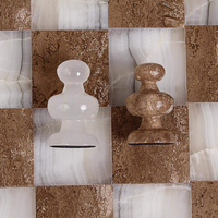 Juego de Ajedrez de Mármol Ónix 100% Natural de Alta Calidad, Hecho a Mano, Decorativo, Diseño Personalizable, Servicios OEM, Juego Interior para Niños