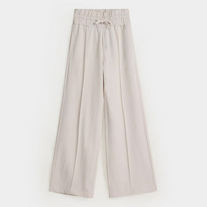 Pantalons évasés décontractés pour femmes de la meilleure qualité, taille mi-haute, devant plat, style cordon de serrage, toile respirante, séchage rapide, été, hiver - Product Image 5