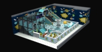 Castillo Inflable Comercial para Interiores con Piscina de Pelotas, Tobogán y Juegos para Niños, Ideal para Centros Comerciales y Parques