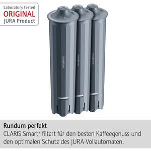 Cartouche de filtre à eau Jura 24233 Claris Smart+ Ensemble de 3 blocs de carbone gris en plastique - Product Image 2