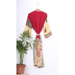 Robe de maison de luxe | Kimono unisexe doublée de soie | Cadeau d'été doux respirant vêtements de nuit pour femmes Kimono robe vêtements de nuit - Product Image 3