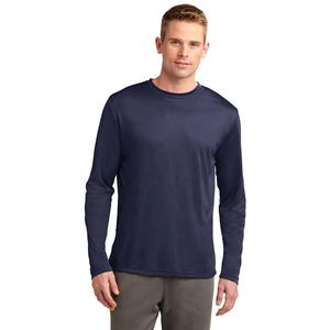Camiseta Deportiva de Manga Larga con Cuello Redondo y Absorción de Humedad para Hombre, Rojo Verdadero - Product Image 4
