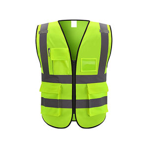 Chaleco de Seguridad de Algodón Transpirable Reflectante con Logotipo Personalizado 2026, Chaleco de Trabajo con Bolsillo Personalizado, Color Blanco - Product Image 6