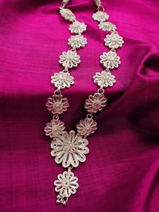 Collar de plata de alta calidad de proveedor indio directo, accesorio de boda con patrón geométrico, superventas - Product Image 3