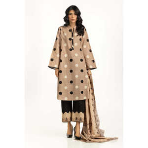 Traje Estampado Khaddar de 3 Piezas Estilo Casual IUSTKSD-1213 - Product Image 4