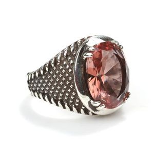 <b>925</b> Sterling <b>Silver</b> Men's <b>Ring</b> with Zultanite Turquoise Oval Stone Fine Jewelry for Everyday Wear and Gifts Rhodium Plating - Product Image 2