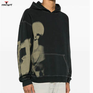 Pull d'hiver sur mesure confortable à manches longues 100% coton Nouveau design avec broderie en vente - Product Image 4