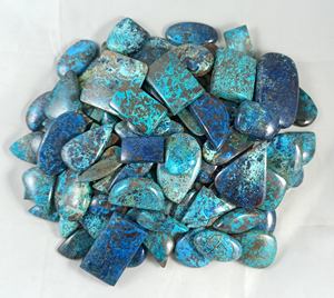 Handmade Natural Shattuckite Loose Gemstones <b>Blue</b> <b>Crystal</b> Cabochon in Mix Size Lot for Jewelry Making - Product Image 2