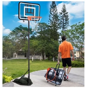 Équipement de basketball haut de gamme pour l'extérieur et l'intérieur, système de panier portable réglable en hauteur, équipement d'entraînement pour jeunes, équipement sportif - Product Image 1