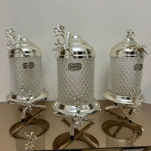 Luxury 3-Jar <b>Set</b> High Quality <b>Crystal</b> Storage Bottles & Jars with Cover Cylinder Shape Fast Shipping - Product Image 1
