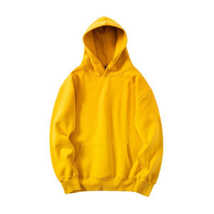 500 GSM ropa de calle de gran tamaño hombres en blanco sin cuerdas sudaderas con capucha Hip Hop Vintage polar peso pesado sudaderas con capucha de alta calidad - Product Image 3