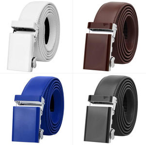 Cinturón de cuero genuino de piel de vaca negra de alta calidad para hombres TEXLERA marca Formal/estilo de negocios aleación hebilla de bloqueo automático en STOCK - Product Image 5