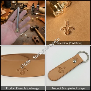 หนัง LT699แบบ Volute Design 15x20มม. (7/12 "x 11/14") สำหรับงานฝีมือเครื่องหนัง - Product Image 1