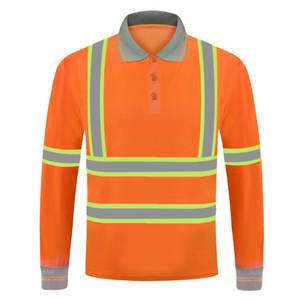 Camisetas Polo de Seguridad de Manga Larga para Hombre, con Franjas Reflectantes de Alta Visibilidad, para Trabajo de Verano, para Construcción - Product Image 6