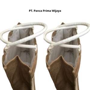 Bolsa de Mano Grande Informal de Yute Hecha a Mano de Alta Calidad, Bolsa de Compras de Arpillera Reutilizable Ecológica, Asa Duradera con Logotipo Personalizado - Product Image 2