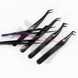 RMI Produit de haute qualité Extension de cils Pince à épiler Set Plane Grip Silver Shin Tip And Lashes Design Papier Enduit Couleur - Product Image 6