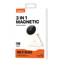 Hot 3 en 1 Chargeur sans fil Station de charge magnétique pliable Chargeur sans fil de voyage rapide pour plusieurs appareils, iWatch, Airpods