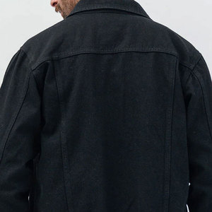 Chaquetas de mezclilla para hombre hechas en material de algodón personalizadas al por mayor, chaquetas de mezclilla teñidas lisas a la moda para hombre - Product Image 5