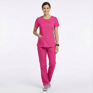 Premium Quality Women Medical Scrub <b>Set</b> Nursing Uniforms Hospital <b>Doctor</b> Suits Elastic Waist Pants Breathable Soft Scrub <b>Sets</b> - Product Image 1