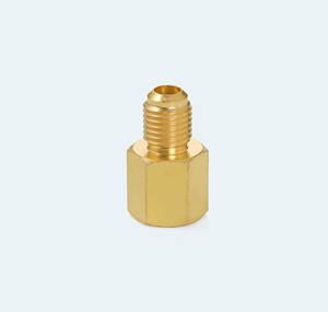 Adaptateur de jauge en laiton 1/4, lot de 15, filetage 7/16-20 à 1/8-27, 45 degrés, SAE, haute pression, 1050 PSI, CVC, réfrigération - Product Image 5