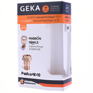 GEKA SB Conector Roscado de Latón, Rosca Interna de 3/4'', Rosca Externa de 1/2'', Paquete de 10 - Product Image 3
