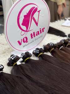 เครื่อง100gr เส้นผมมนุษย์สีน้ำตาลเข้มตรงธรรมชาติจากเวียดนาม - Product Image 3