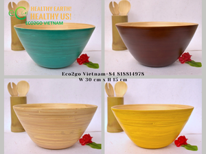 Bol à ventouse en bambou écologique personnalisé de style vintage Eco2go Vietnam pour le camping, bol pour bébé en stock - Product Image 6