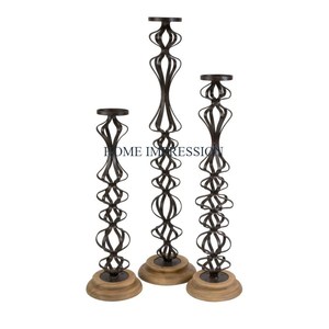 Bougeoirs de Noël en aluminium plaqué or, qualité supérieure, faits à la main, écologiques, durables, décoration de table moderne, utilisation en intérieur - Product Image 4