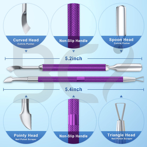 ที่ดันหนังกำพร้าทำจากเล็บ2ชิ้นพร้อมกล่องออกแบบโลโก้ได้ตามต้องการ - Product Image 2