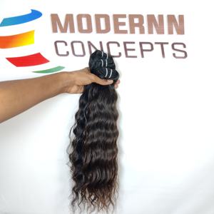 Meilleure Qualité Femme Machine Trame Double Bundles Temple Ondulé Pré-collé Ruban Naturel Vierge Indien Extensions de Cheveux Humains - Product Image 3