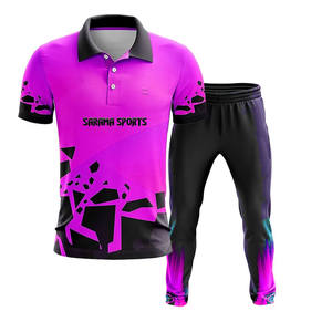 Proveedor de fábrica, venta al por mayor, sublimación personalizada, conjunto de uniforme de críquet de manga corta para hombre, ropa de críquet personalizada - Product Image 1