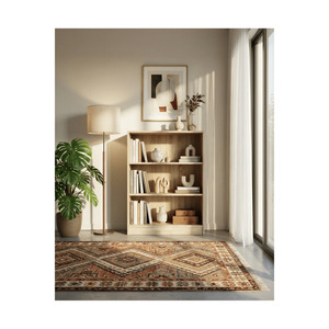 MUSVENUS EMA NOVA <b>Office</b> Organizer Standing Type with Three <b>Shelves</b> Multi-Purpose File Book Rack Easy-to-Install Kiler Divider - Product Image 1