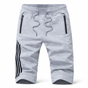 Pantalones cortos de algodón para hombre, ropa de marca, de secado rápido, informales, con bolsillos y cremallera, de entrenamiento, talla grande - Product Image 1