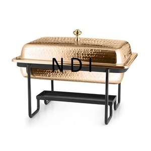 Conception martelée chauffe-plats couvercle couvercle équipement alimentaire Durable luxe fiançailles fête service de restauration chauffe-plats - Product Image 2