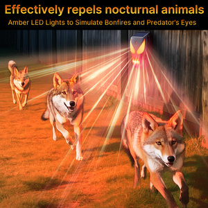 Répulsif à flamme LED pour animaux, énergie solaire, dissuasif pour les yeux des prédateurs, pour le camping, le jardin et le verger, avec protection nocturne à 360 degrés. - Product Image 6
