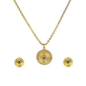 Ensemble de bijoux fins Kriaa Pendentif chaîne plaqué or 1202020 - Product Image 1