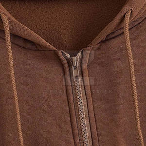 Sweats à capuche avec fermeture éclair pour hommes de grande taille 100% coton tendance et élégant de haute qualité en stock - Product Image 4