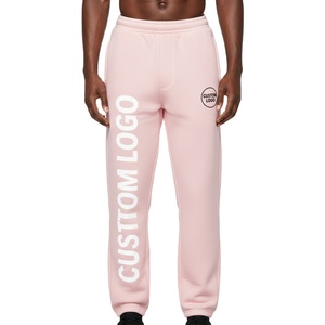 Customize Logo 100% Cotton French Terry Streetwear Casual Sweatpants Printed Joggers Sweatpants <b>Trousers</b> for Men 2026 - Product Image 1