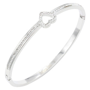 Bracciali in acciaio inossidabile placcato oro a forma di cuore - Product Image 1