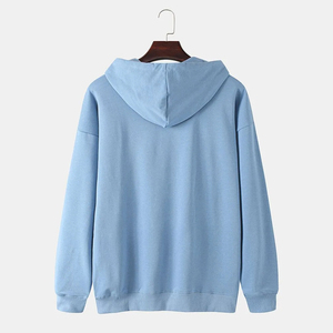 2025 Streetwear hommes solide pull à capuche OEM à la mode 100% coton automne personnalisé - Product Image 2