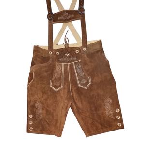 Hombres tradicional bávaro Oktoberfest Lederhosen High Street Style Lederhose corto cintura media antiarrugas ecológico sólido - Product Image 2