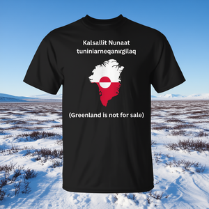 Camiseta Unisex para Adultos con Estampado Digital de "Greenland Is Not For Sale", Cuello Redondo y Manga Corta, Promocional - Product Image 3